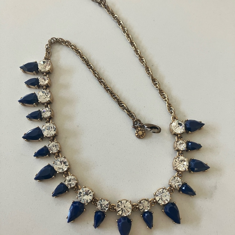 J Crew Blue and Gold Necklace